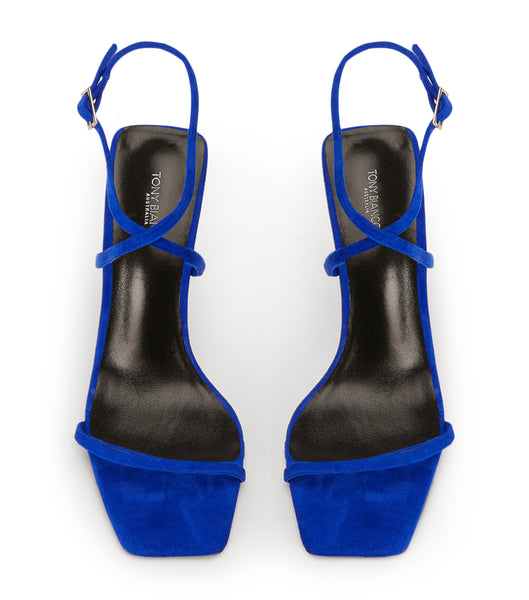 Azure Tony Bianco Naxos Azure Suede 10.5cm Strappy Heels | DUSKV65384