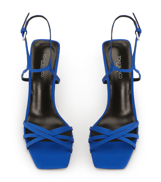 Azure Tony Bianco Nomad Azure Crepe 10.5cm Stiletto Heels | DUSVO34442