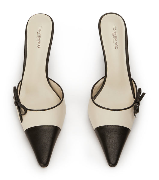 Beige / Black Tony Bianco Shirley Bone/Black 8cm Court Shoes | SUSVO86270