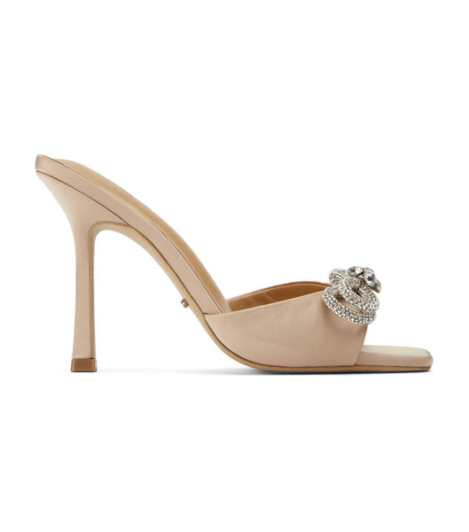 Beige Tony Bianco Franki Nude Satin 10.5cm Bridal Heels | MUSFT25451