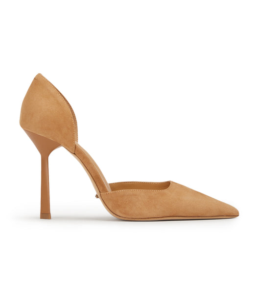 Beige Tony Bianco Gala Butterscotch Suede 10cm Event Heels | TUSPQ37085