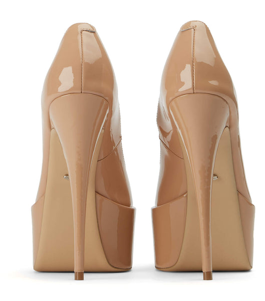 Beige Tony Bianco Jolee Nude Patent 15cm Stiletto Heels | USQAV77508