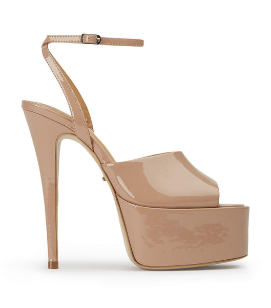 Beige Tony Bianco Journey Coco Patent 15cm Stiletto Heels | AUSDF35856