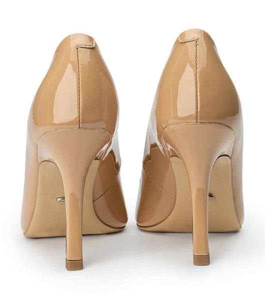 Beige Tony Bianco Kysaia Nude Patent 9.5cm Court Shoes | EUSHC30192