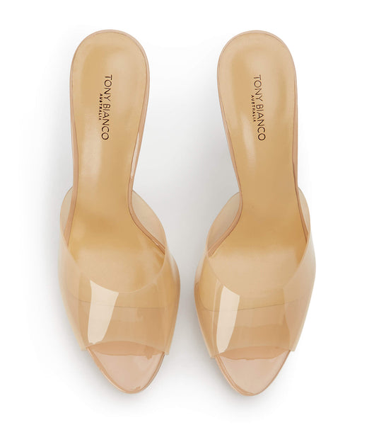 Beige Tony Bianco Liquid Nude Vinylite/Nude Patent 12cm Platform Shoes | USJZR76496