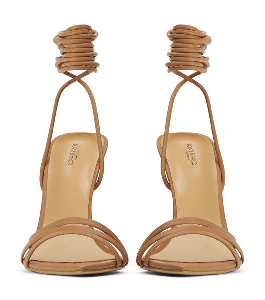 Beige Tony Bianco Mavis Caramel Venice 10.5cm Strappy Heels | USEAH93243