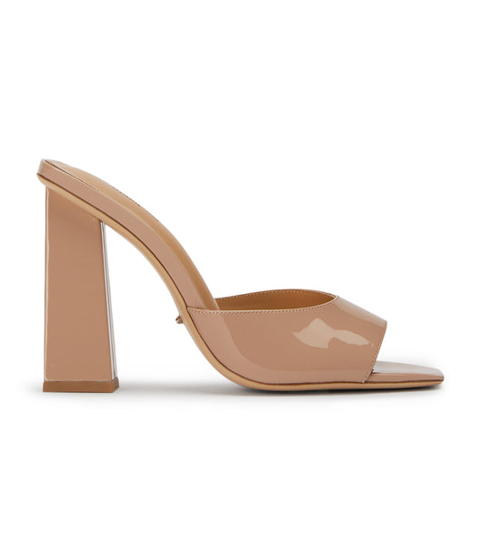 Beige Tony Bianco Naja Coco Patent 10.5cm Block Heels | EUSHC97115