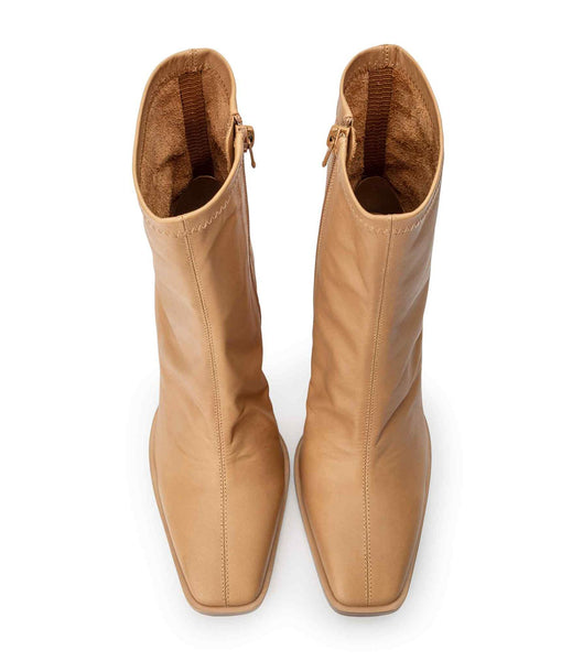 Beige Tony Bianco Rover Caramel Venice 8.5cm Heeled Boots | LUSTR42522