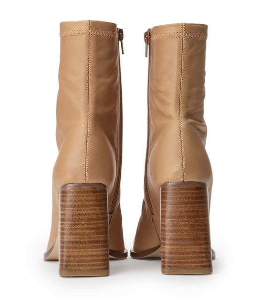 Beige Tony Bianco Rover Caramel Venice 8.5cm Heeled Boots | LUSTR42522