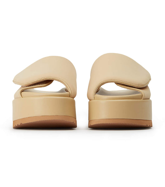 Beige Tony Bianco Roxana Nude Scuba 6cm Slides | USICD15928