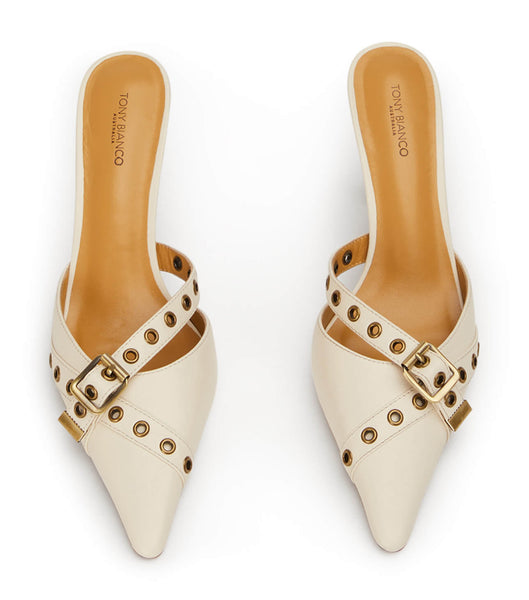 Beige Tony Bianco Savoir Bone Venice 8cm Low Heels | USJKU38005