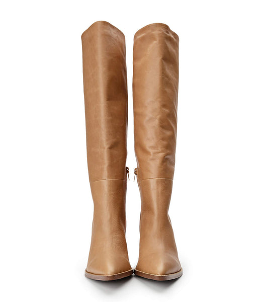 Beige Tony Bianco Skyla Caramel Venice 9cm Mid Calf Boots | QUSWA25421