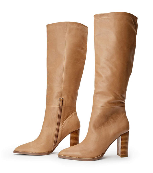 Beige Tony Bianco Skyla Caramel Venice 9cm Mid Calf Boots | QUSWA25421