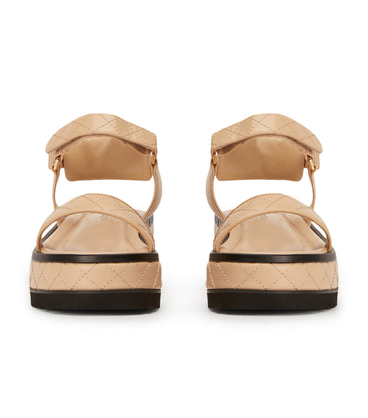 Beige Tony Bianco Zahara Beech Nappa 6cm Sandals | EUSHC38926