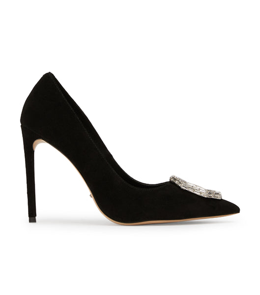 Black Tony Bianco Alison Black Suede 10.5cm Bling Heels | BUSSD58064