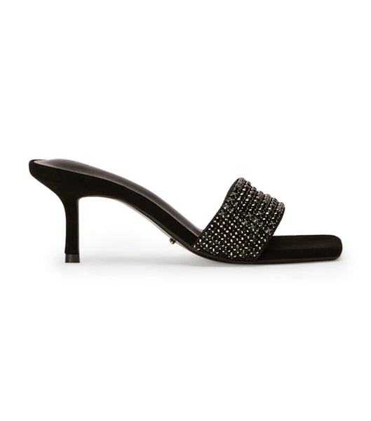 Black Tony Bianco Amos Black Crystal/Black Suede 6.5cm Bling Heels | USQCS46080