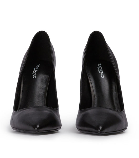 Black Tony Bianco Anja Black Como 10.5cm Stiletto Heels | BUSSD23927