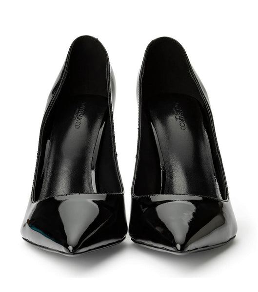 Black Tony Bianco Anja Black Patent 10.5cm Court Shoes | USIIZ34713