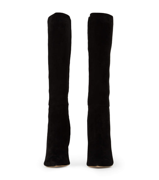 Black Tony Bianco Apollo Black Suede 10.5cm Stiletto Boots | FUSHY21640