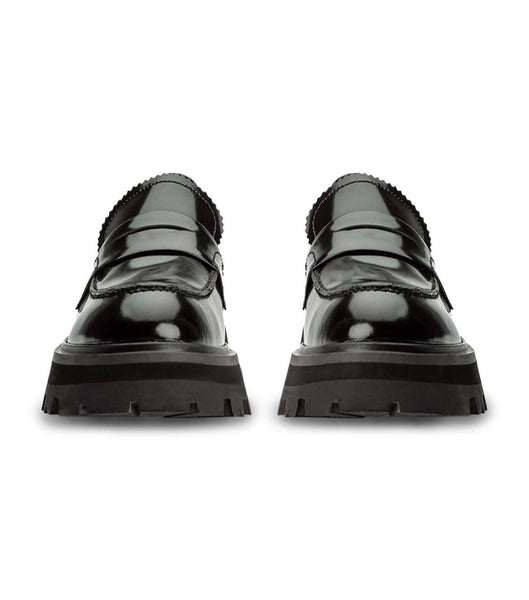 Black Tony Bianco Axell Black Hi Shine 4.5cm Loafers | MUSHR85785