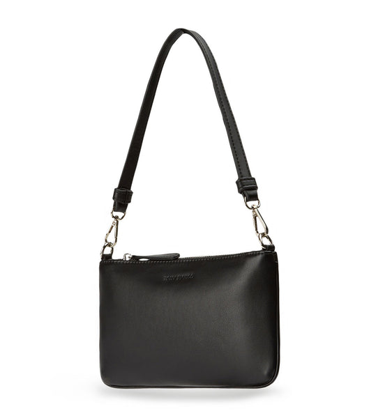 Black Tony Bianco Banjo Black Leather Shoulder Bag Accessories | BUSSD32919