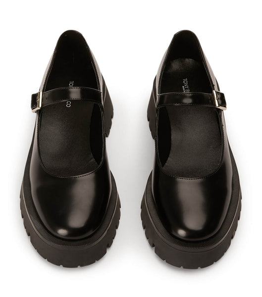 Black Tony Bianco Betsy Black Hi Shine 4.5cm Loafers | USQCS43025