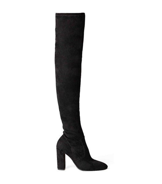 Black Tony Bianco Bloom Black Stretch Suede 9.5cm Heeled Boots | USEGJ33968