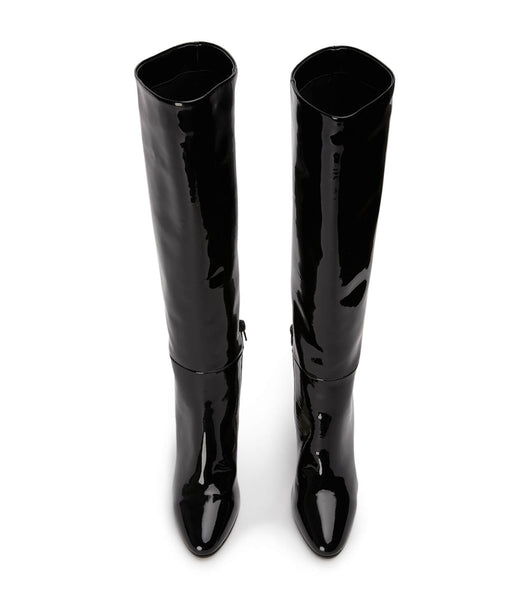 Black Tony Bianco Boss Black Patent 9.5cm Heeled Boots | FUSUI44370