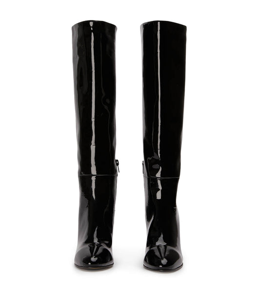 Black Tony Bianco Boss Black Patent 9.5cm Heeled Boots | FUSUI44370