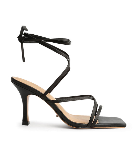 Black Tony Bianco Caden Black Sheep Nappa 8.5cm Strappy Heels | EUSHC38088