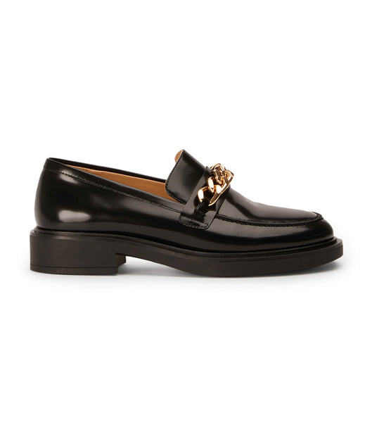 Black Tony Bianco Candice Black Hi Shine 4.5cm Loafers | GUSUC68574