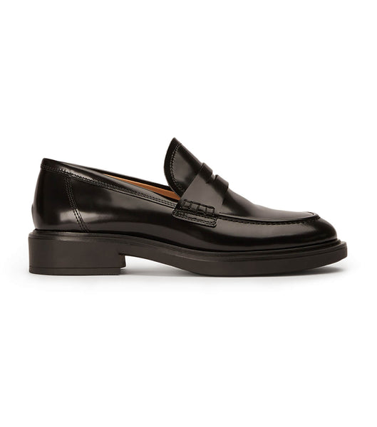 Black Tony Bianco Cherish Black Hi Shine 4.5cm Loafers | AUSWC46342