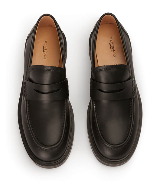 Black Tony Bianco Cherish Black Turin 4.5cm Loafers | EUSHC18961