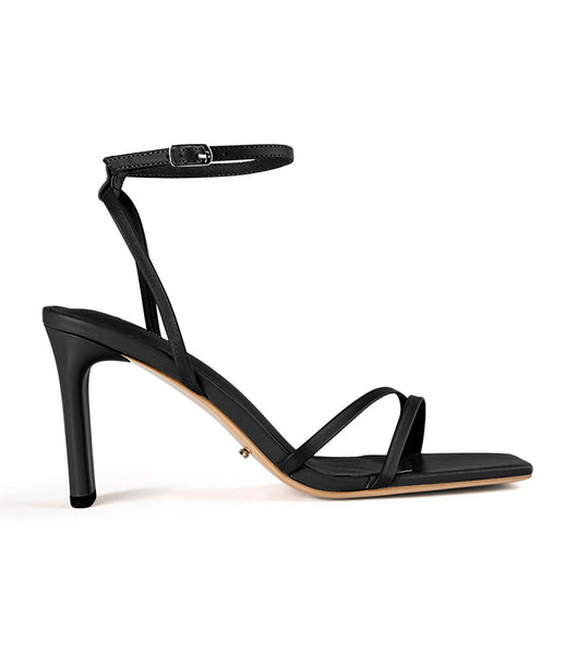 Black Tony Bianco Corso Black Nappa 8.5cm Block Heels | EUSVG57873