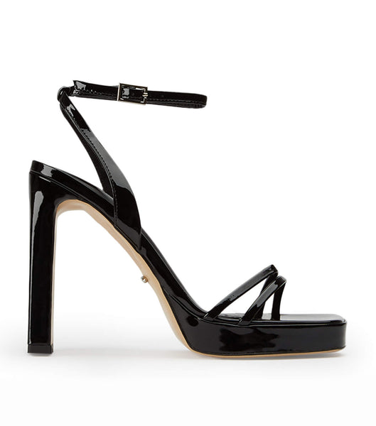 Black Tony Bianco Dandy Black Patent 11.5cm Strappy Heels | PUSER39095