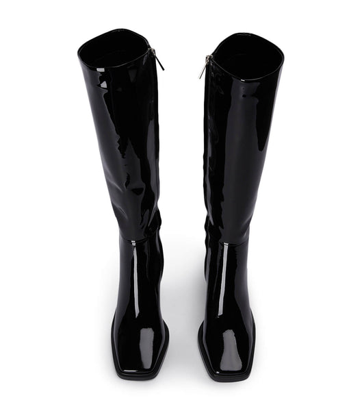 Black Tony Bianco Darby Black Patent 7.5cm Mid Calf Boots | USJVR39015