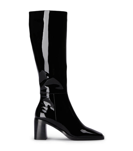 Black Tony Bianco Darby Black Patent 7.5cm Mid Calf Boots | USJVR39015