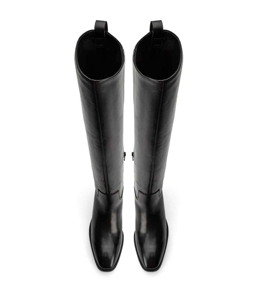 Black Tony Bianco Eleanor Black Como 4cm Knee High Boots | USXMI10441