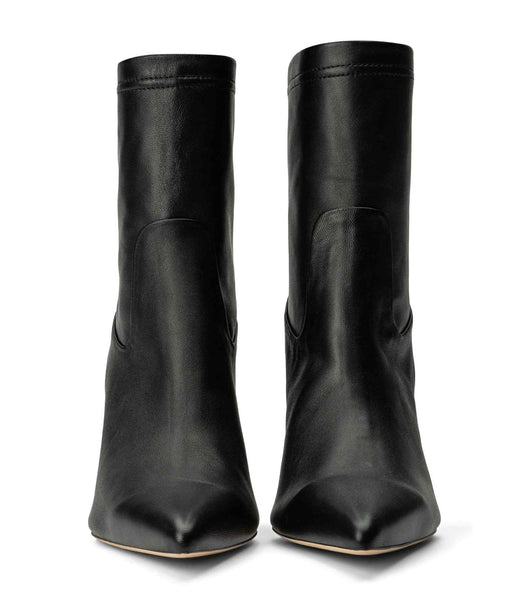 Black Tony Bianco Ellie Black Nappa 8.5cm Heeled Boots | USXMI82874