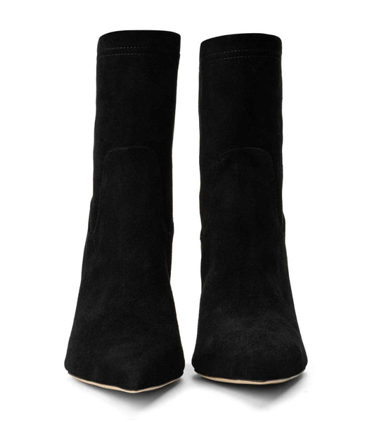 Black Tony Bianco Ellie Black Suede 8.5cm Ankle Boots | BUSSO58731