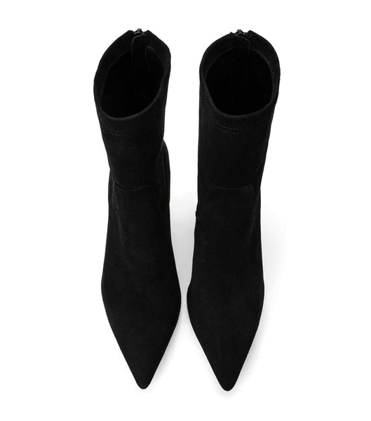 Black Tony Bianco Ellie Black Suede 8.5cm Heeled Boots | PUSQX65233