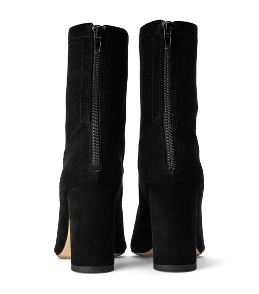 Black Tony Bianco Ellie Black Suede 8.5cm Heeled Boots | PUSQX65233