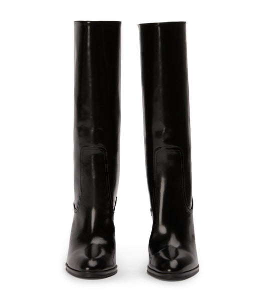 Black Tony Bianco Hadley Black Hi Shine 10.5cm Stiletto Boots | GUSEC81548