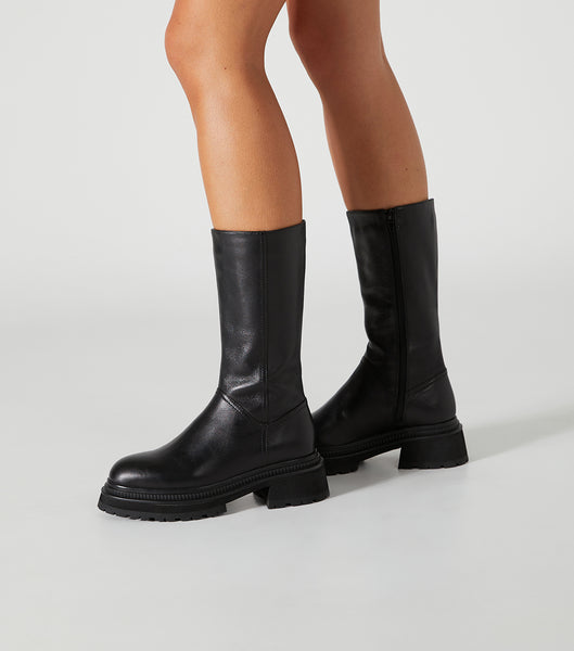 Black Tony Bianco Hahn Black Como 5.5cm Mid Calf Boots | SUSVO87052