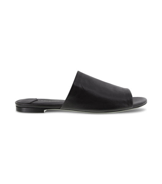 Black Tony Bianco Havier Black Sheep Nappa 1cm Slides | FUSHY54265