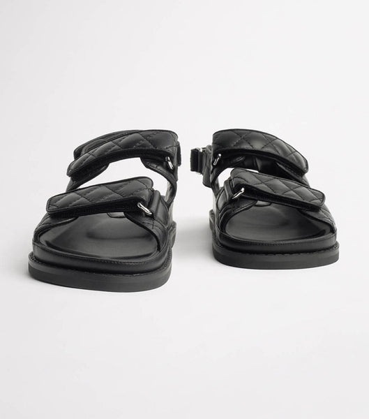 Black Tony Bianco Hiranni Black Sheep Nappa 3.5cm Sandals | USDYB28691