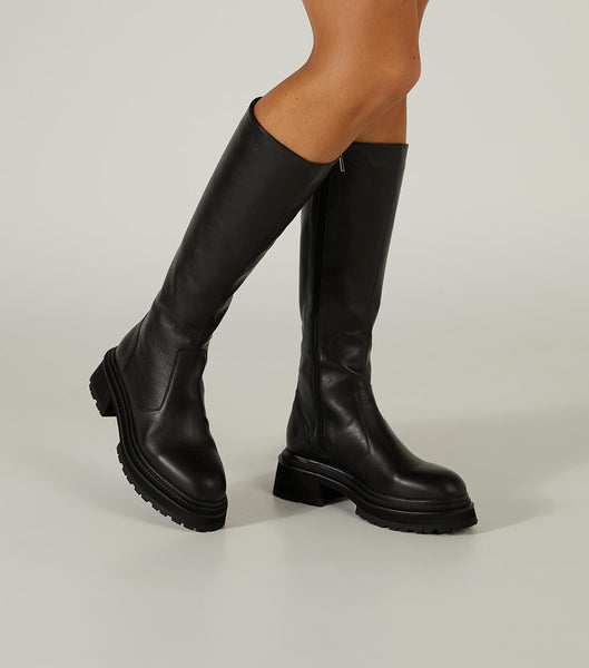 Black Tony Bianco Hitch Black Venice 5.5cm Mid Calf Boots | FUSUI96297