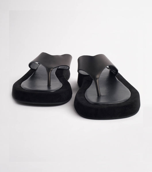 Black Tony Bianco Ives Black Como 3.5cm Slides | EUSVG77984