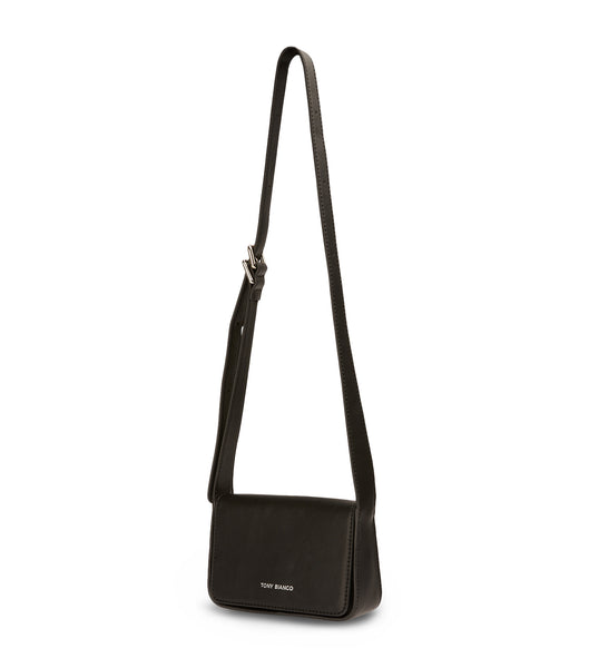 Black Tony Bianco Janey Black Leather Shoulder Bag Accessories | USJVR35928