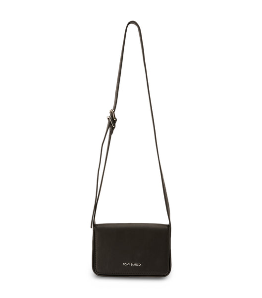 Black Tony Bianco Janey Black Leather Shoulder Bag Accessories | USJVR35928